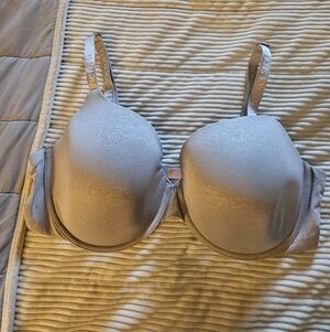 Victoria's Secret Women's Gray/Silver Shimmering Bra Size 40 DD